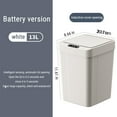 thumbnail image 2 of Anckoeil touchless Sensor Trash Can 13 Liter/3.4 Gallon Small Capacity Trash Can with Lid Sensor Kitchen Bin Recycling Practical Portable Trash Cans, 2 of 8