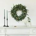 thumbnail image 2 of Guvpev 24" Olive & Eucalyptus Wreath for Front Door, Artificial Spring Door Wreath with Berries, Faux Green Fake Greenery Encalyptus Wreath for Wall Window Indoors Outdoor Farmhouse Home Decor, 2 of 10