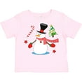 thumbnail image 3 of Inktastic Top Hat Snowman with Christmas Tree and Candy Cane Boys or Girls Toddler T-Shirt, 3 of 5