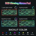 thumbnail image 5 of Lovely Green Scale Wireless Charging RGB Gaming Mouse Pad Large Keyboard Mat Rubber Base 13 Light Modes, 5 of 6