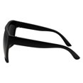 thumbnail image 3 of grinderPUNCH Dark Rectangular Flat Top Mob Oversized All Black Limo Sunglasses, 3 of 3