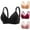 Black1, variant on Diufon 4 Pack Wireless Comfortable Bra for Women Everyday Seamless V Neck Bras Ladies Support Push Up Bralettes