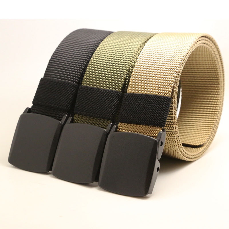 men's nylon belt with plastic buckle