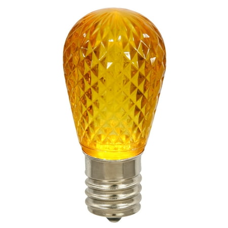 

11S14 Faceted LED Yellow Lamp E26 10/Box