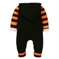 thumbnail image 3 of uukiA Infant 0-18 Months Unisex Baby Halloween Striped Long Sleeve Printed One-piece Romper, 3 of 6