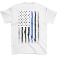 thumbnail image 2 of USA Flag Men's Blue Lives Matter Tee Chest, White, Large, 2 of 3