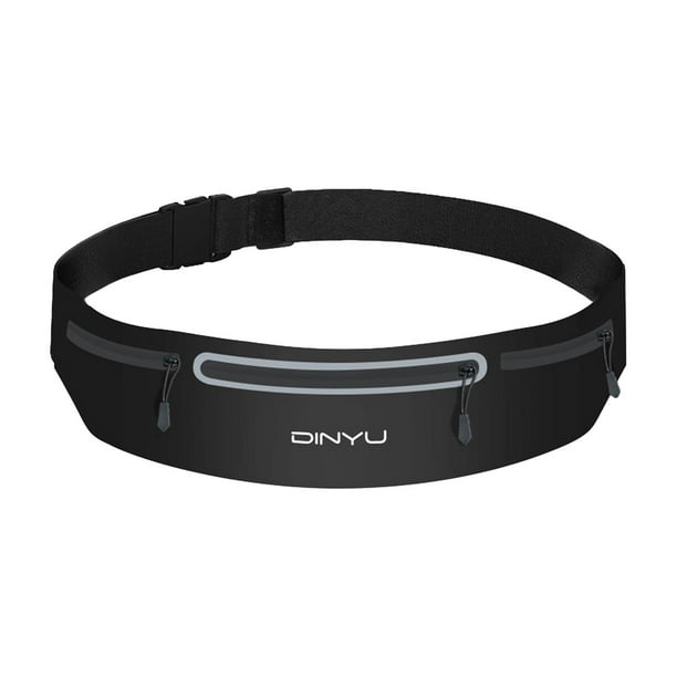 Riñonera para correr, ligera, para hombre y mujer, ideal para corredores. Negro