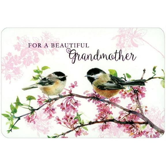 Pictura Two Birds on Cherry Blossom Branch Mother's Day Card for Grandmother