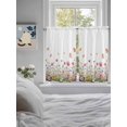 thumbnail image 3 of Wild Flowers 2 Panel Kitchen Curtains for Windows, Spring Butterfly Watercolor Country Floral Bathroom Privacy Curtain, Home Décor Window Treatment for Bedroom/Living Room 55"x45", 3 of 6