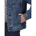thumbnail image 3 of Chaqueta vaquera Wrangler con corte vaquero, estilo western, sin forro, para hombre, lavada a la piedra, 3 of 3