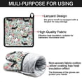 thumbnail image 7 of Husky and Pioneer Flower Kitchen Oven Mitt and Pot Holder Sets 2 Pcs for Baking, Cooking and Grilling, Heat Resistant Up To 392 °F, 7 of 7