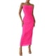 thumbnail image 1 of Vestido PRETTYGARDEN Maxi Tubo Sin Tirantes Rojo Rosa M, 1 of 6