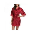 thumbnail image 3 of Finex Women's Robe Lace Stitching Sexy Half Sleeve Pajamas Sleepwear, 3 of 3
