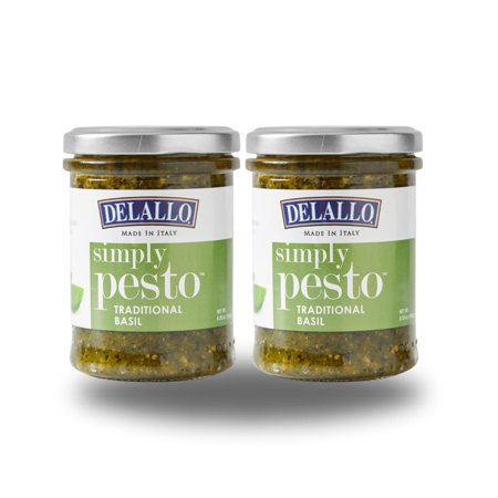 Traditional Pesto, 6 Ounce Jar, 2 Pack, Made in Italy, Gourmet Spread, Ready to Use Pasta Sauce