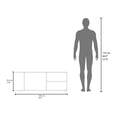 thumbnail image 5 of Black Entertainment Center, 17.8"H TV Stand with 4 Shelves and 4 Legs, 70-79 Inches MDF Solid Wood, 5 of 6