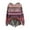 A01 Pink, variant on Women's Crewneck Sweatshirts Imitation Knitted Hooded Sweaters 2025 Fall Winter Long Sleeve Tops Fashion Retro Printed Hoody Jackets Casual Loose Pullover Outwears with Pocket