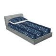 thumbnail image 2 of Ambesonne Abstract Fitted Sheet & Pillow Sham Set, Dots Circles Striped, Twinxl, Indigo Violet Blue, 2 of 2