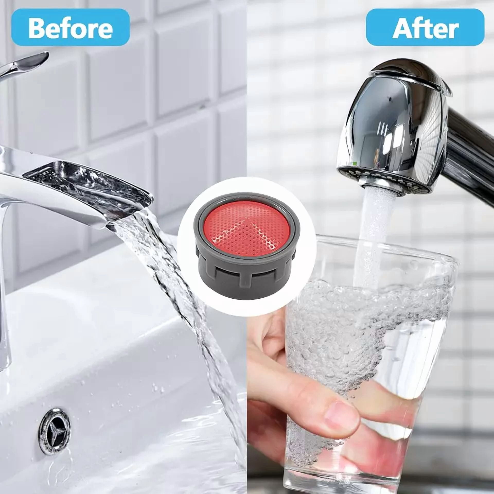 CRESTIN- 20 Pack Faucet Aerator, Faucet Flow Restrictor With Washers Replacement Parts In