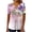 A11_Multicolor#11, variant on FAVIPT Womens Summer Tshirt Short Sleeve Henley Button Down V Neck Shirts Front Pleated Boho Vintage Floral Print Tops Multicolor,XL