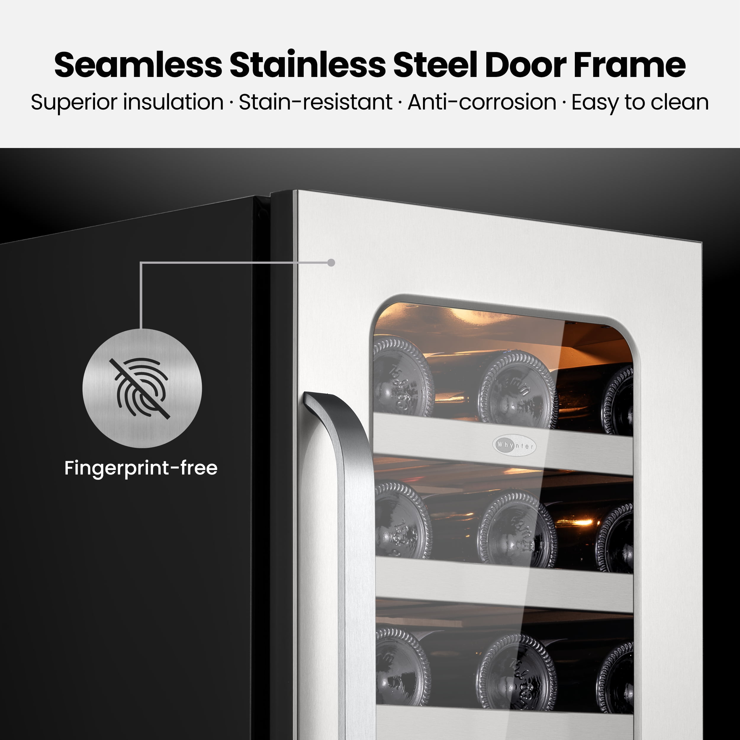 Whynter 30" Wine and Beverage Refrigerator,Two 15" Wine and Beverage Cooler Under Counter or Freestanding, Hold 33 Bottles and 80 Cans(Two Pack)