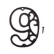 thumbnail image 2 of Números de hierro fundido Dirección de la calle Casa del 0 al 9 Figura Artesanía Rústica - número 9, 2 of 8
