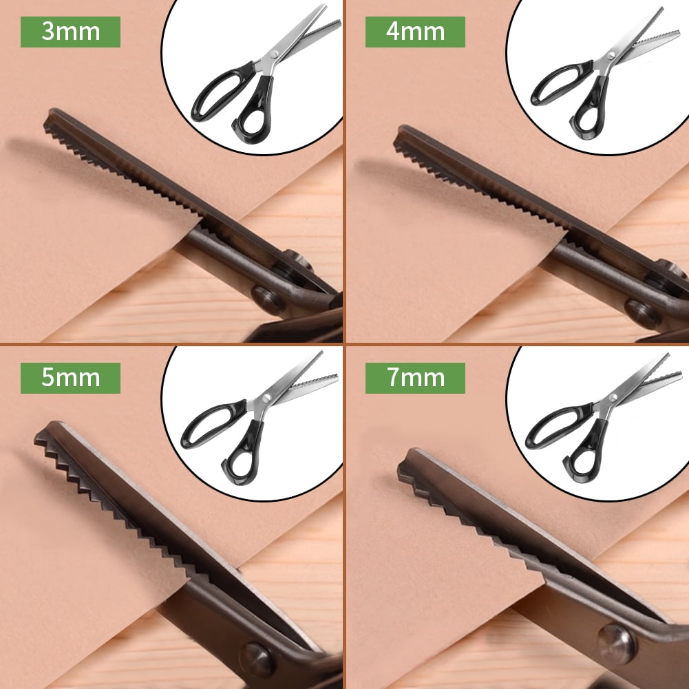 Scissors, Fabric Decorative Scissors, Round/Triangle Edge Pinking Shears  Scissors Clipper(5MM)