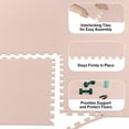 thumbnail image 3 of Stalwart 48sqft Foam Floor Tiles - Soft Nontoxic Baby Play Mat, Pink, 3 of 6