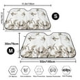 thumbnail image 3 of Haiem Japanese White Cranes Car Windshield Sun Shade - Blocks UV Rays Sun Visor Protector, Sunshade to Keep Your Vehicle Cool, Universal Fit SUV Van Sedan-Small, 3 of 7