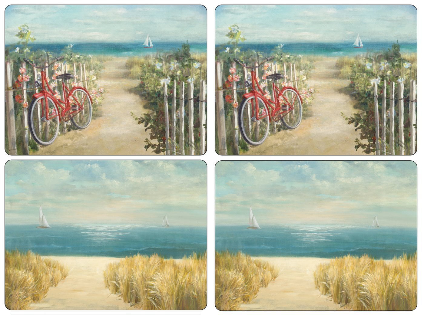 Set of 4 Pimpernel Bicycle Placemats Large 