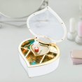 thumbnail image 5 of Caja de joyería musical de bailarina, caja de almacenamiento de joyería en forma de corazón giratoria para niña de baile, caja de música de regalo (blanco), 5 of 5