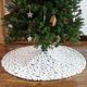 thumbnail image 4 of Falda para árbol de Navidad, falda para árbol de Navidad de 48 pulgadas con estampado de plumas bronceadoras, falda de árbol de piel sintética de felpa de lujo para decoraciones navideñas decoración d, 4 of 5