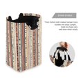 thumbnail image 3 of Yayeee Freestanding Laundry Hamper with Handle Collapsible Large Storage Basket for Clothes, Brown Abstract Dots, 3 of 7