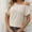 #0363-Beige, variant on Womens Summer Trendy Cold Shoulder Short Sleeve T Shirts Criss Cross Casual Loose Tunic Shirts Tops Blouses