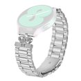 thumbnail image 1 of For Misfit Vapor Stainless Steel Strap Crown Shape Rhinestone Decor Silver Watch Band, 1 of 4