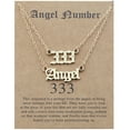 thumbnail image 1 of TopLLC Colliers & Pendentifs 2 Pcs Collier Ange Anglais & Chiffres Bijoux pour Femmes Plaqué Acier Inoxydable un Collier, 1 of 1