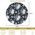 thumbnail image 3 of Pioneer Flower Floral Print Pattern Round Tablecloth 60 X 60 Inch, Wrinkle Resistant Wipeable Table Cloth for Kitchen Dining Picnic Patio Party, 3 of 6