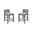 thumbnail image 4 of Graham 3-Piece Counter Height Dining Set with USB Charging, Shelves and 2 Chairs, Gray, 4 of 10