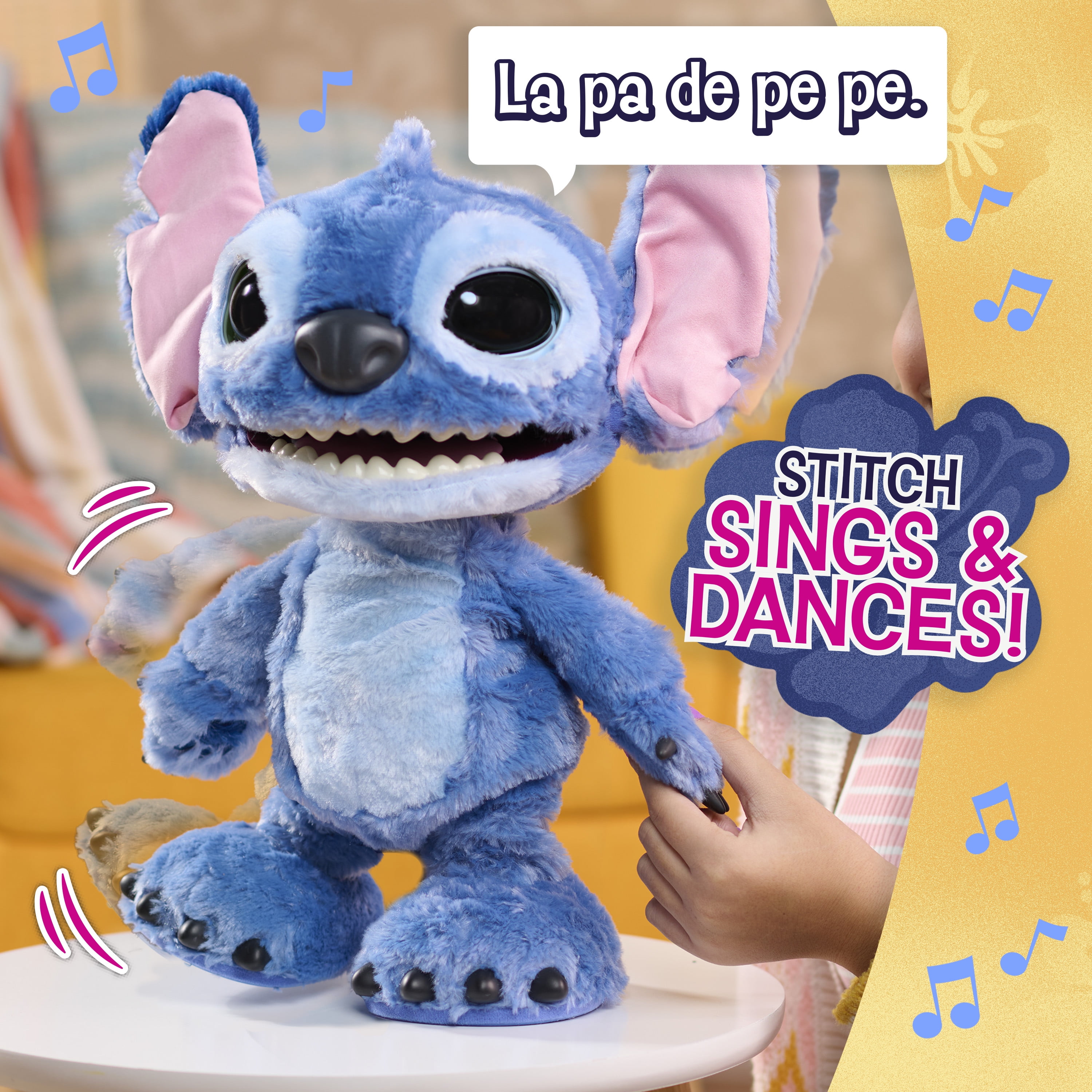 Stitch, Interactive Plush Toy, 17 inch, 100+ Sounds & Reactions