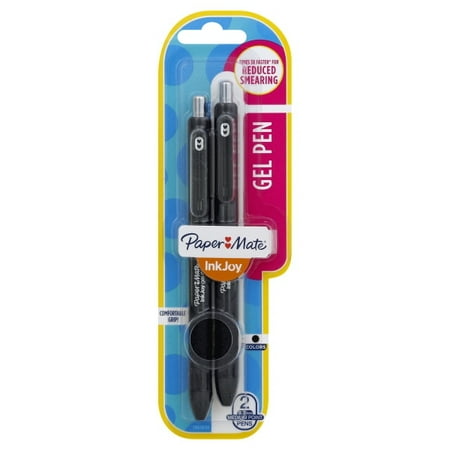 Male Gel - Paper Mate InkJoy Gel Pens, Medium Point, Black, 2-Pack