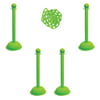MR CHAIN 71314-4 Barrier Post Kit,41" H,Safety Green