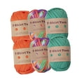 thumbnail image 4 of 6 Pieces T Shirt Yarn Bag Making Material Crocheting Hand Knitting Hand Knit Tubular Yarn Weaving Thread Yarn for Macrame Hats Scarf Cushion Style B, 4 of 9