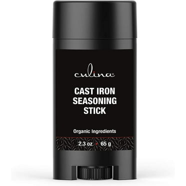 Culina Cast Iron Seasoning Stick | 100% Organic Ingredients | Best for Non-stick Cooking & Restoring | for Cast Iron Cookware, Skillets, Pans & Grills!"