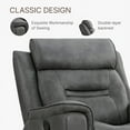 thumbnail image 4 of CHITA Recliner Chair for Adults Swivel Rocker Recliner for Living Room Faux Leather Home Theater Seating, Dark Grey, 4 of 5