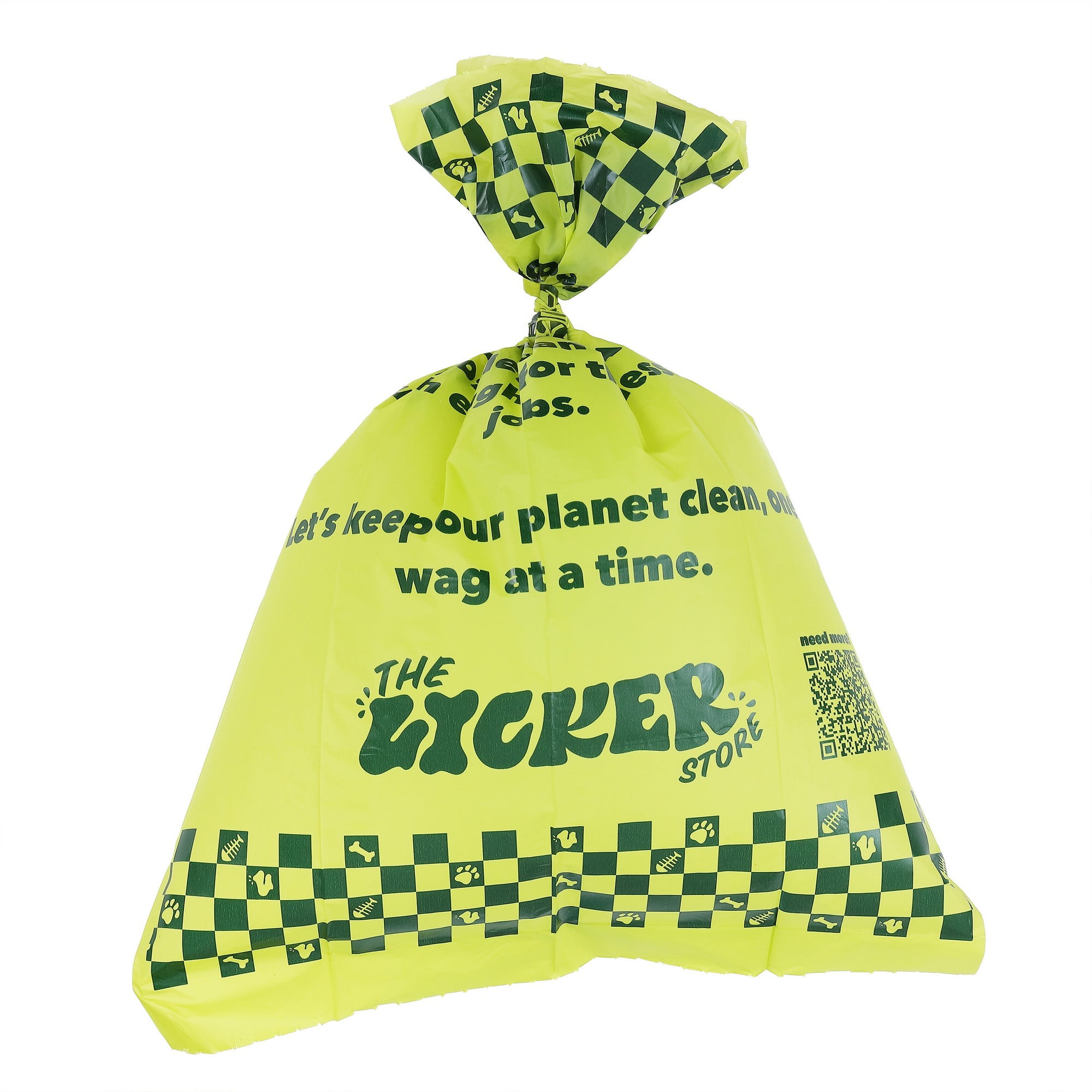 THE LICKER STORE The Licker Store 13 in. x 9 in. Extra Thick Leak Proof Unscented Biodegradable Dog Poop Bags with Rechargeable LED Flashlight Dispenser, Green (120 Count, 8-Rolls), WBG1000B-H-8SET