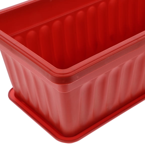 Homoyoyo 2-Pack Large Rectangular Indoor Plant Pots with Drainage Trays for Healthy Root Development and Convenient Watering