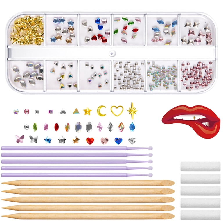 ROZYARD Tooth Gems Kit Teeth Crystals Jewelry Kit Fashionable