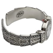 Excellent Watches- Gold-Tone Bangle Watch for Womens with Rhinestone Metal Strap
