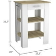 thumbnail image 5 of Boahaus Versailles Kitchen Island, Assembled Product Height 37 in, White / Light Oak, 5 of 6