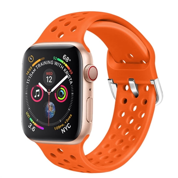 Silicone Strap for Apple Watch Band 44mm 40mm 45mm 41mm 42mm 38mm Breathable Sport Wristband for iWatch Series 6 3 4 5 SE 7 2 1