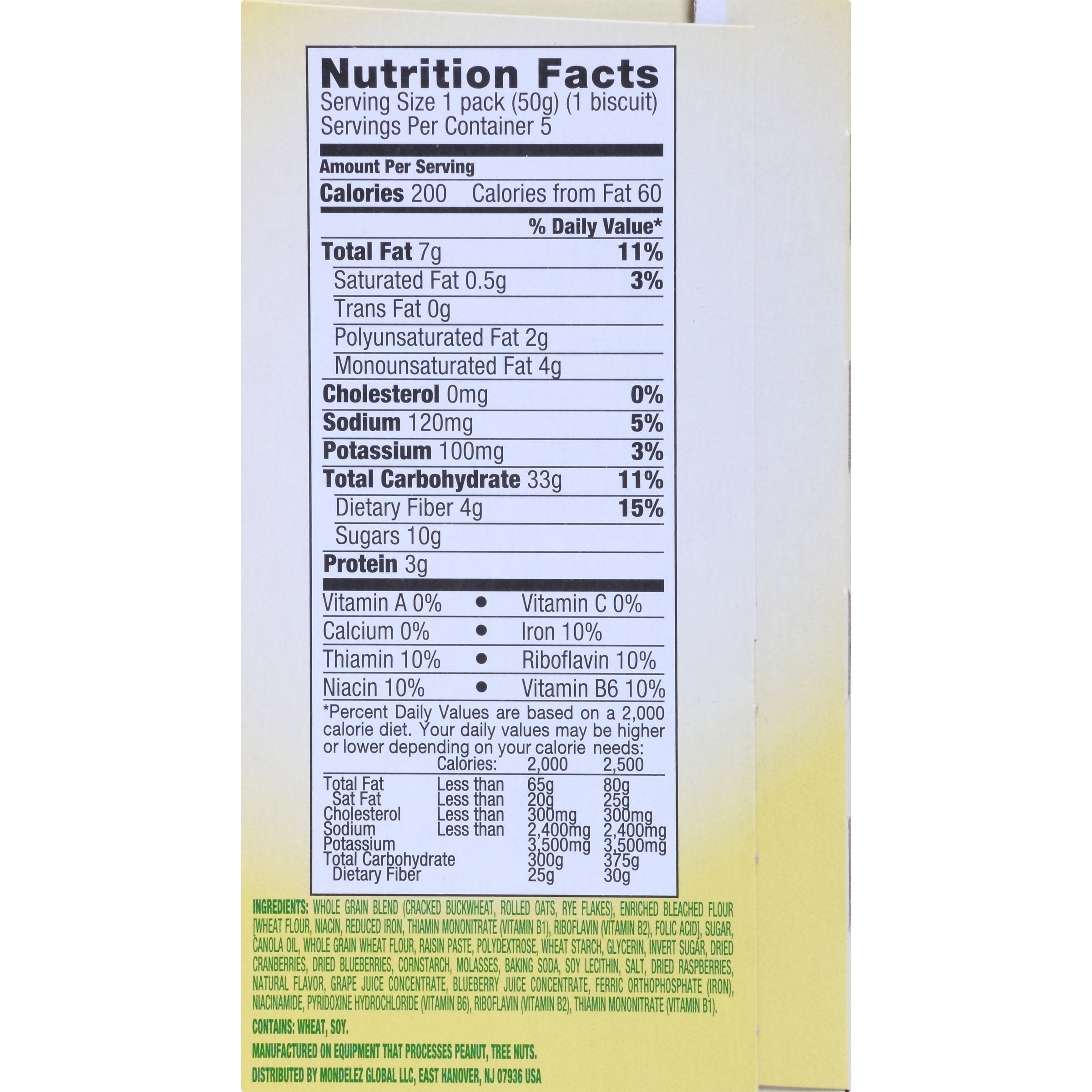 Belvita Nutrition Label Blueberry Nutrition Ftempo